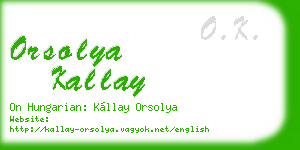 orsolya kallay business card